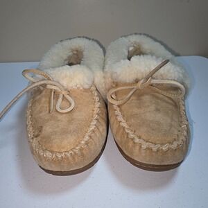LL Bean Wicked Good Slippers Womens 8 Item 130484 Shearling Suede